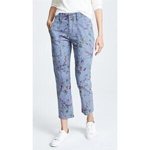 NWT Hudson Jeans Floral Print Blue Cargos Size 26